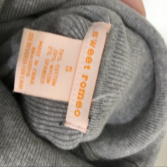 Sweet Romeo Turtleneck Grey Ribbed Sweater - Picture 5 of 7